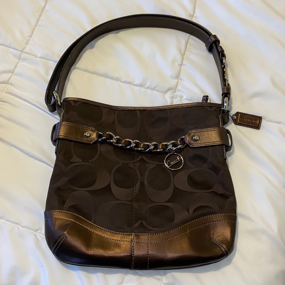 COACH Signature Chain Duffle Handbag
